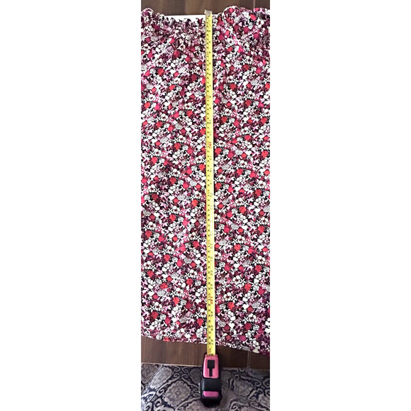 Women Plus 2X Blouse Sanctuary Georgette Red Floral Print Tie Neck Ruffle NWT - Picture 8 of 16